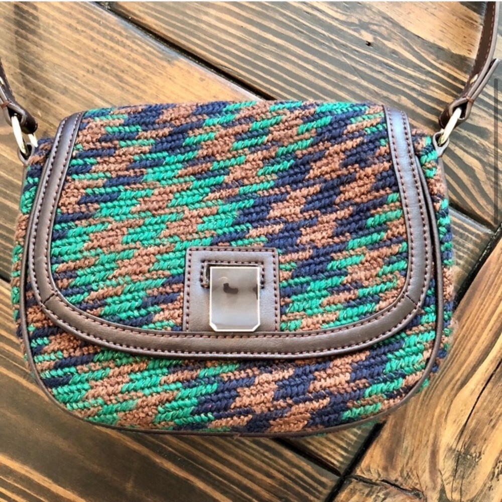 NWOT Talbots crossbody purse w/ knitted exterior - Picture 2 of 7